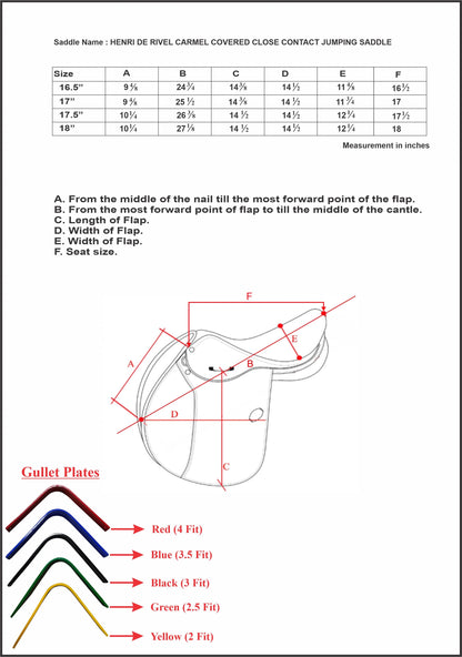Henri de Rivel Carmel Covered Close Contact Jumping Saddle