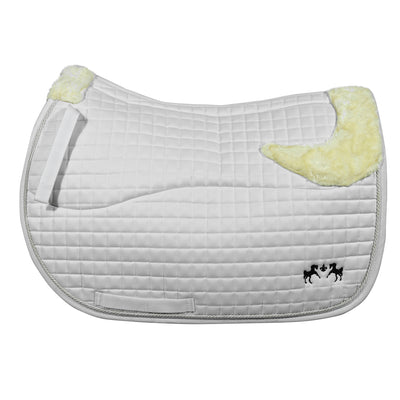 Equine Couture Regal Saddle Pad with White Sherpa Fleece and CoolMax lining