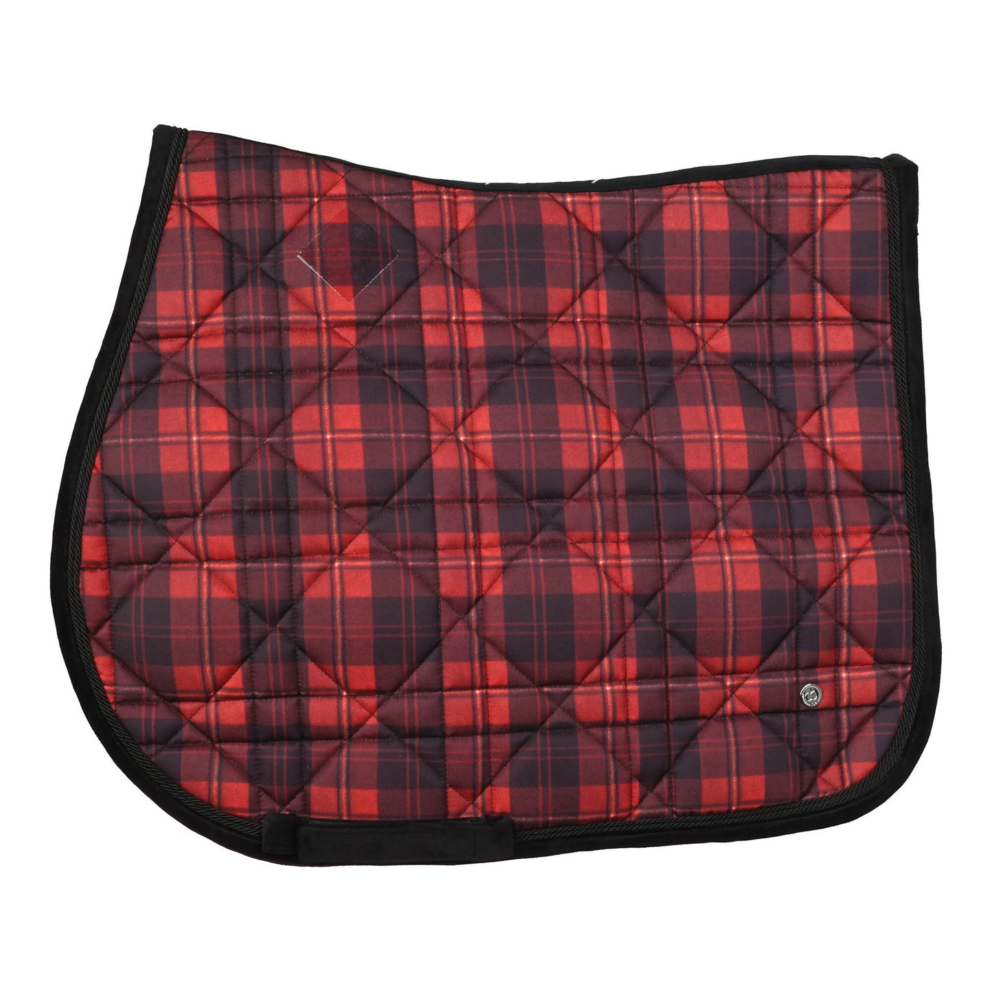 Dapplebay Holiday Plaid Jump Saddle Pad -RED