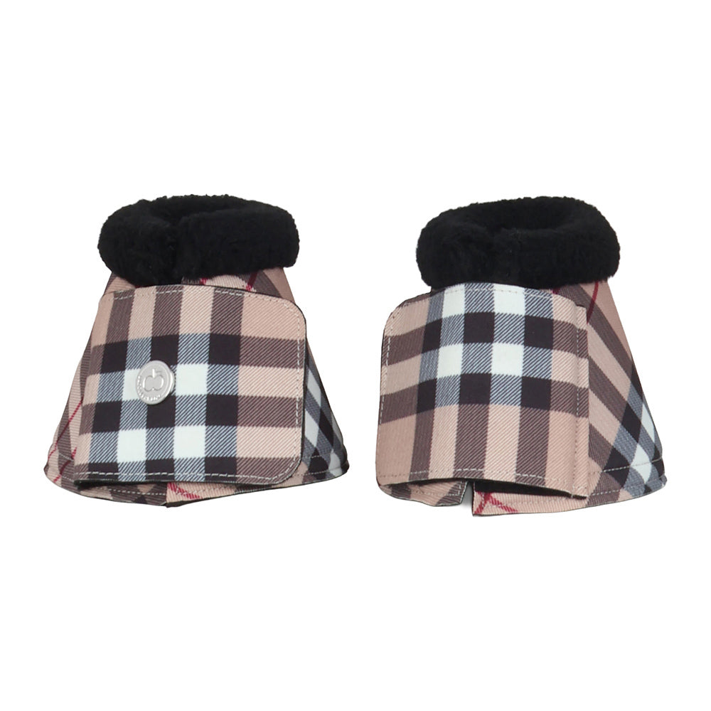 Dapplebay Holiday Plaid Bell Boots-Tan