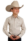 Stetson Children's Gold Long Sleeve Woven Shirt