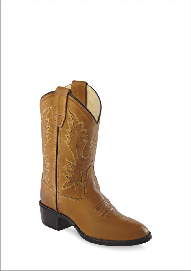 Old West Youth Tan Canyon Round Toe Boot