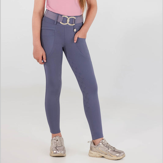 Dapplebay Kids Essential Silicone Full Seat Tights-Purple Dusk