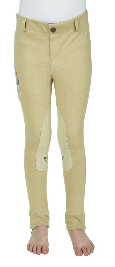 TuffRider Children's Thelwell Sweep Embroidered Pull-On Knee Patch Jods