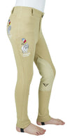 TuffRider Children's Thelwell Sweep Embroidered Pull-On Knee Patch Jods