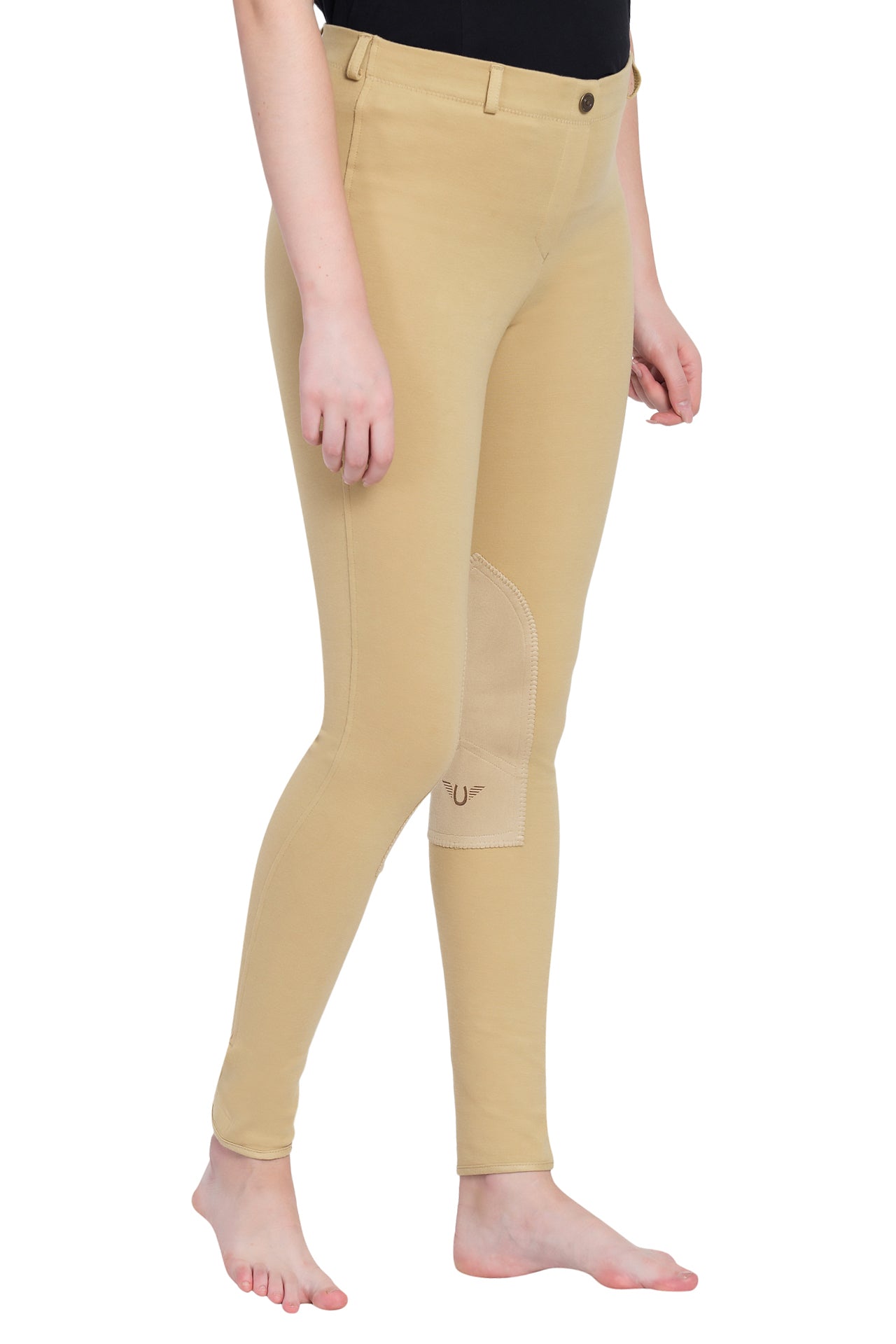 TuffRider Ladies Cotton Pull-On Knee Patch Plus Breeches_538