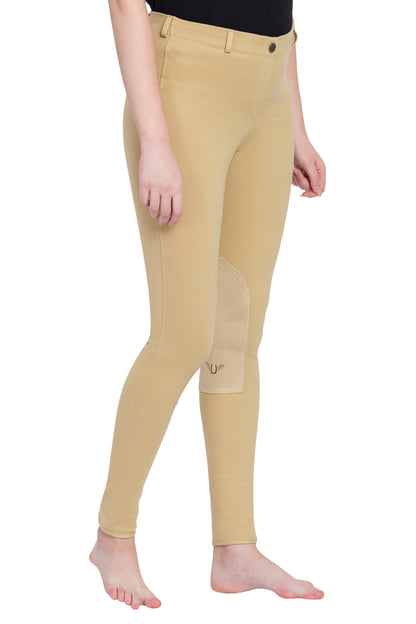 TuffRider Ladies Cotton Pull-On Knee Patch Plus Breeches_538