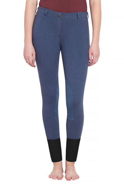TuffRider Ladies Starter Lowrise Pull-On Knee Patch Breeches_652