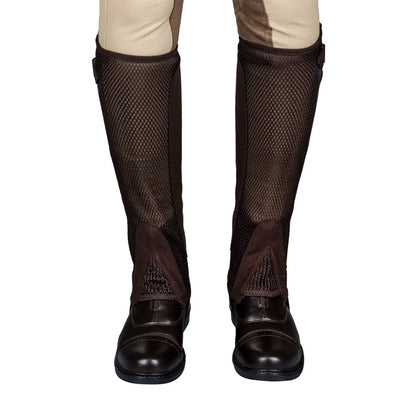 TuffRider Ladies Double Up Air Mesh Half Chap and Glove Set