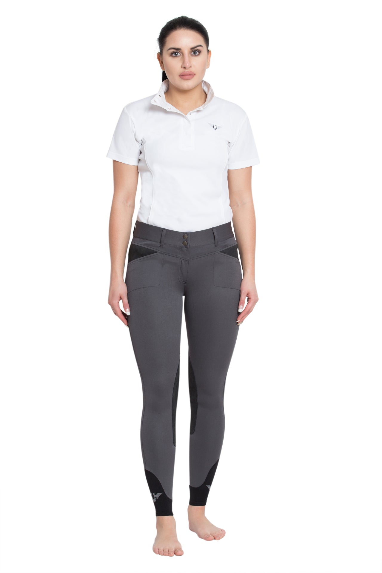 TuffRider Ladies Sydney Knee Patch Breeches w/ Contoured sock bottom (CSB)_358