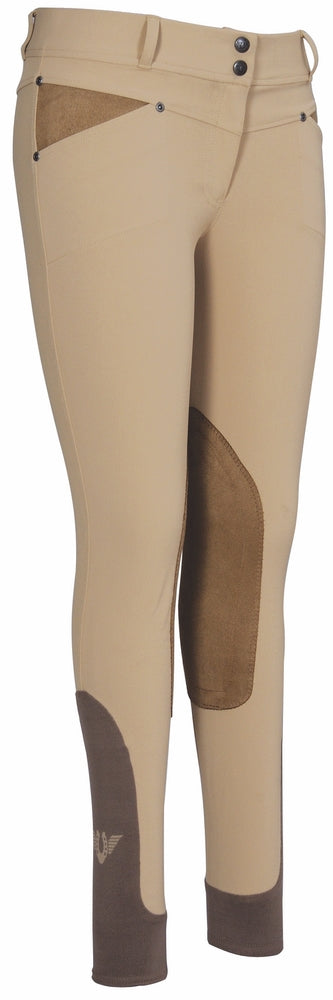 TuffRider Ladies Sydney Knee Patch Breeches w/ Contoured sock bottom (CSB)_360