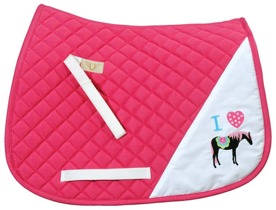 TuffRider I Heart Pony Girl Saddle Pad_2392
