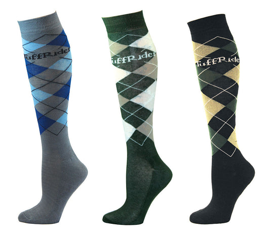 TuffRider Ladies Argyle Knee Hi Socks - 3 Pack_1671