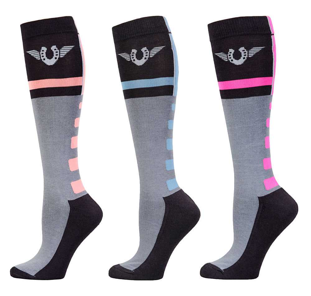 TuffRider Ladies Impulsion Knee Hi Socks - 3 Pack_1673