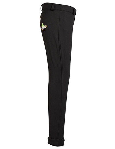 TuffRider Children's Unicorn Unifleece Pull-On Stretch Fleece Knee Patch Winter Jodhpurs_1195