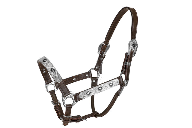 TuffRider Western Show Halter With Silver_5628