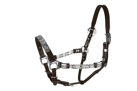 TuffRider Western Deluxe Show Halter With Silver Hardware_5629