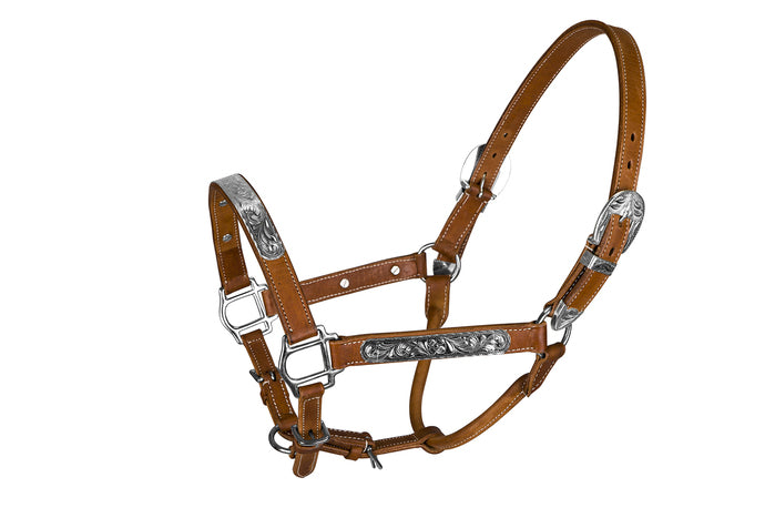 TuffRider Western Deluxe Show Halter With Silver Bar_5630