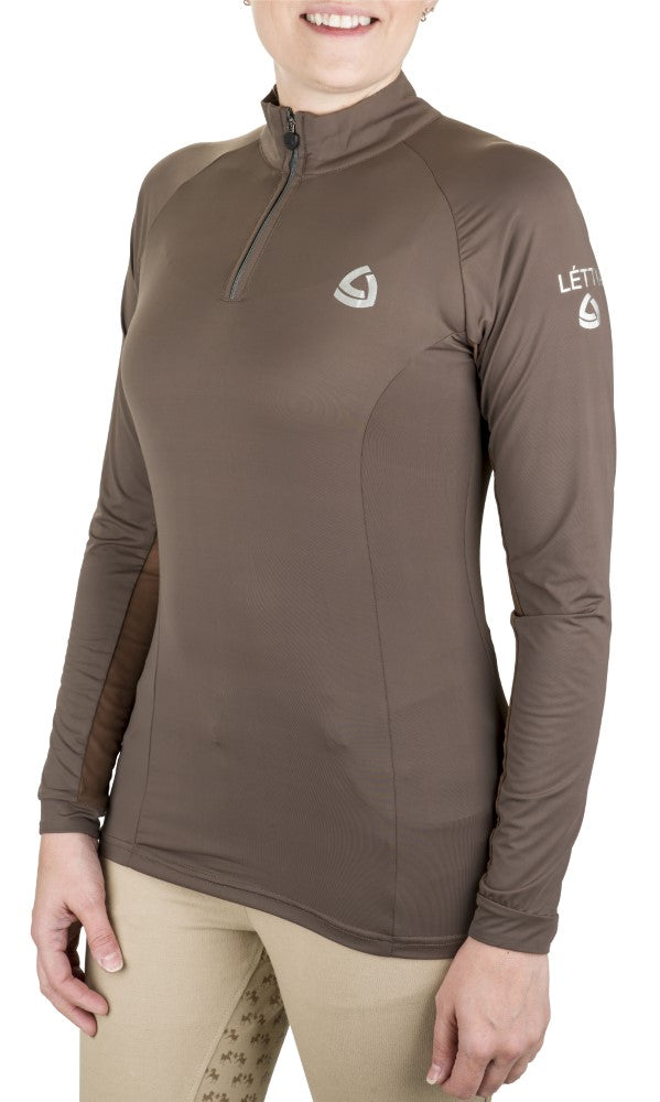 Lettia Women Quarter-Zip Neck UPF 50+ Sun Shirt