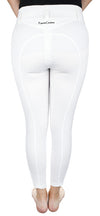 Equine Couture Women Nicole Full Silicone Printed Seat Breeches in White