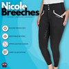 Equine Couture Women Nicole Full Silicone Printed Seat Breeches in White