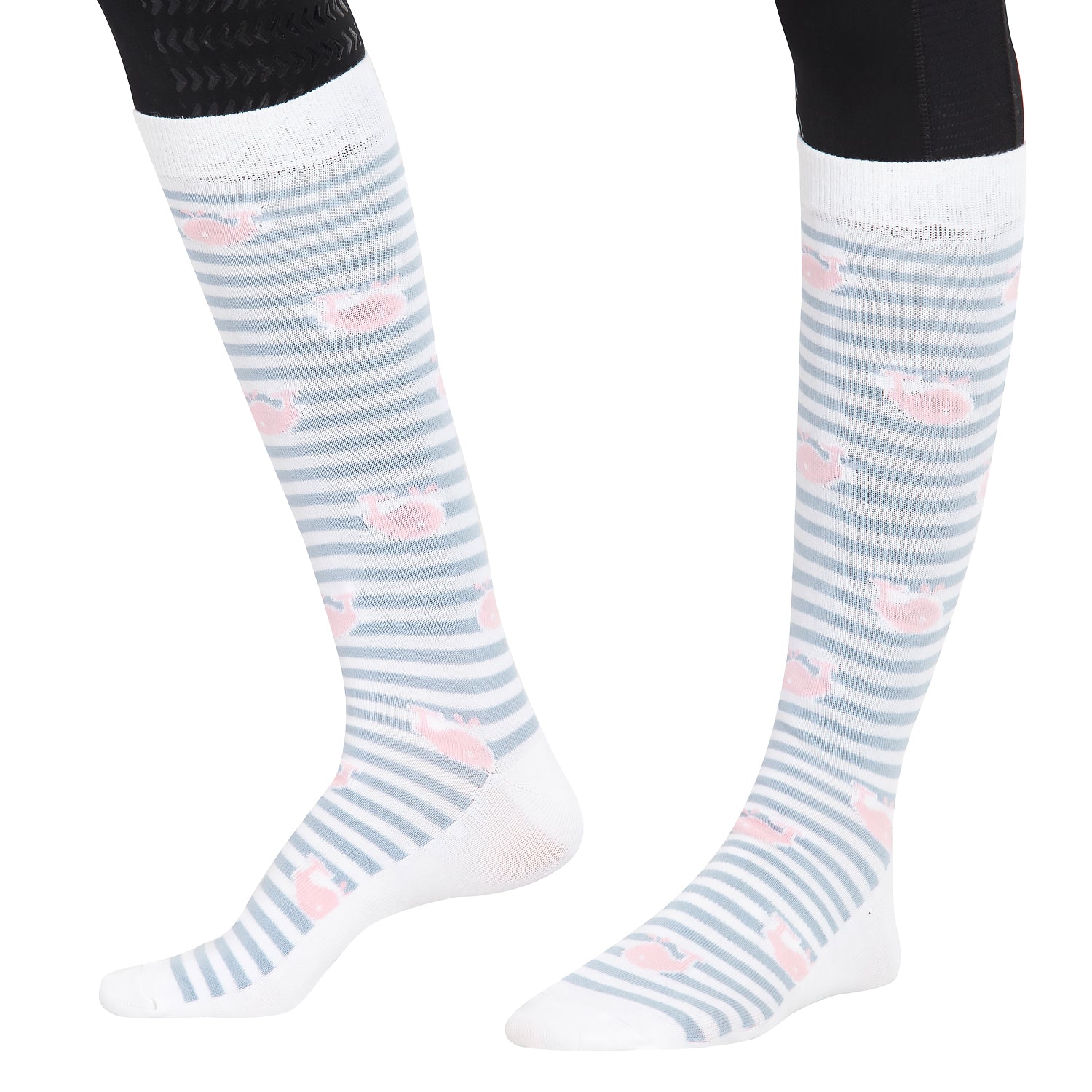 Equine Couture Ladies Whales Bamboo Knee Hi Socks - 3 Pack_1716