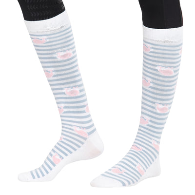 Equine Couture Ladies Whales Bamboo Knee Hi Socks - 3 Pack_1716