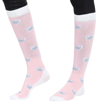 Equine Couture Ladies Whales Bamboo Knee Hi Socks - 3 Pack_1714