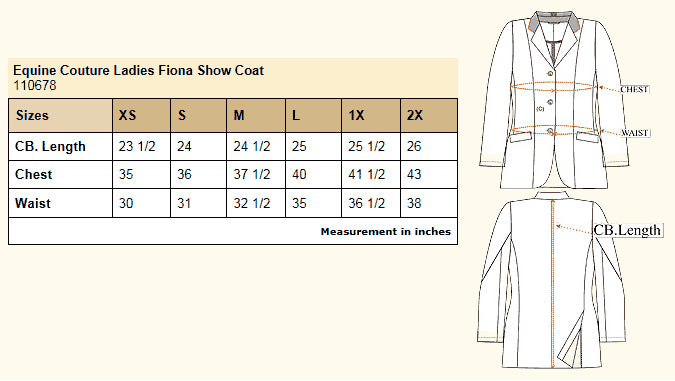 Equine Couture Ladies Fiona Show Coat_4099