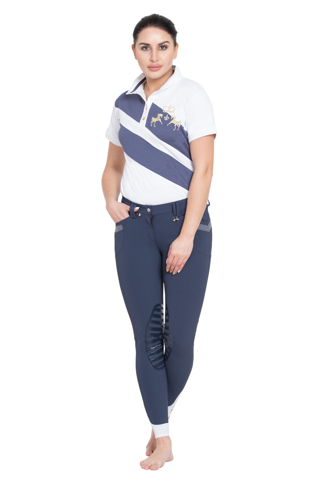 Equine Couture Ladies Sarah Silicone Knee Patch Breeches_179