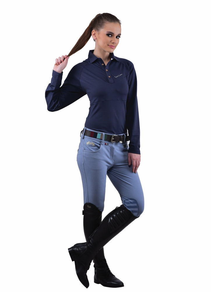 Equine Couture Ladies Sophie Silicone Knee Patch Breeches_207
