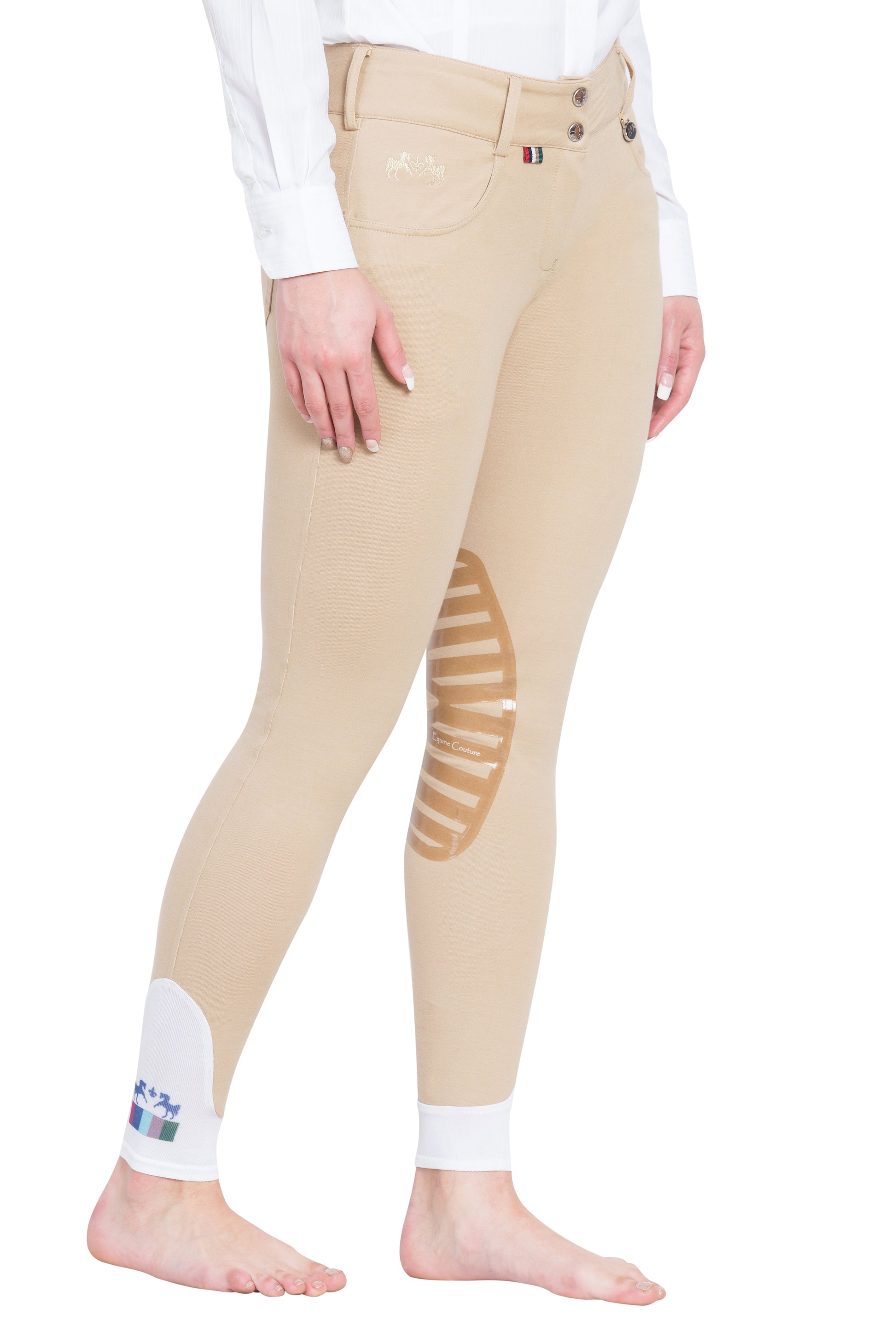 Equine Couture Ladies Sophie Silicone Knee Patch Breeches_218
