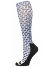 Equine Couture Ladies Geo Padded Knee Hi Boot Socks_1724