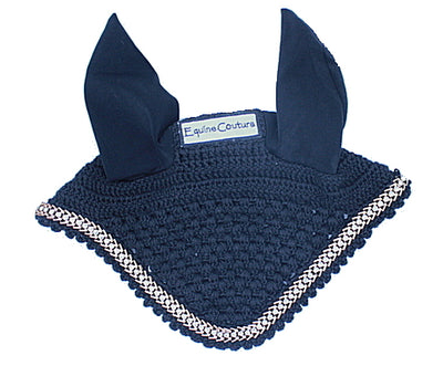 Equine Couture Fly Bonnet with Gold Chain_3012