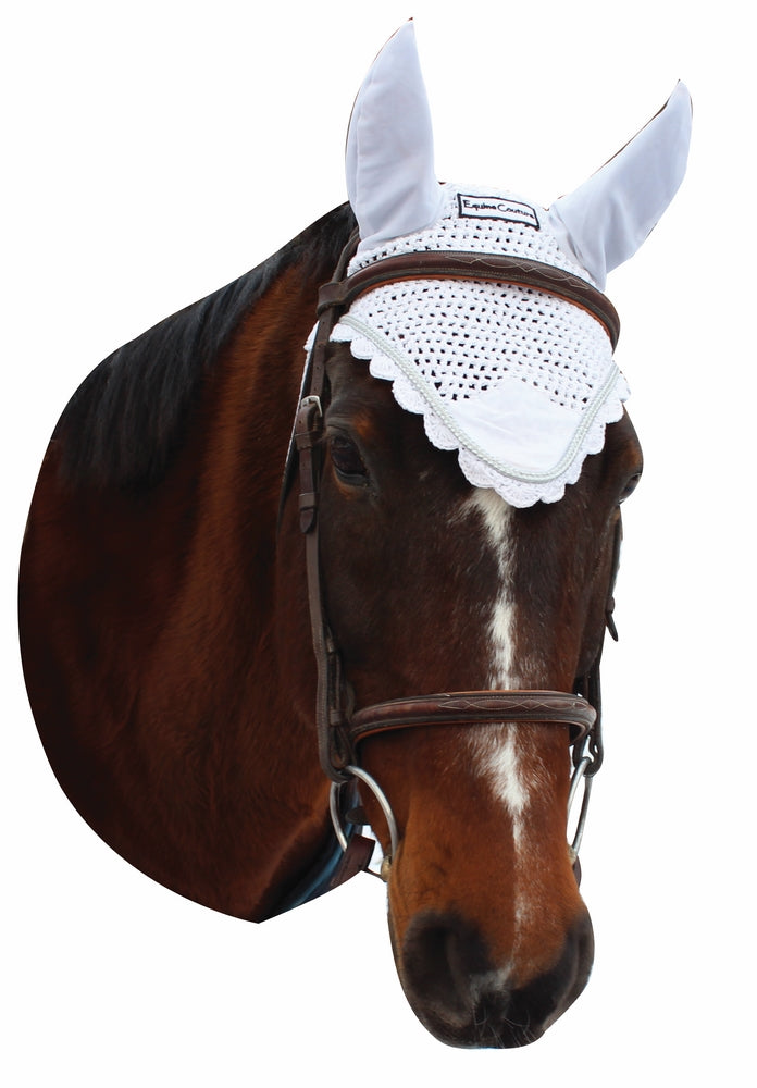 Equine Couture Fly Bonnet with Silver Rope_3022