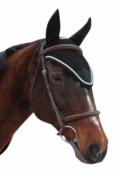 Equine Couture Fly Bonnet with Silver Rope_3024