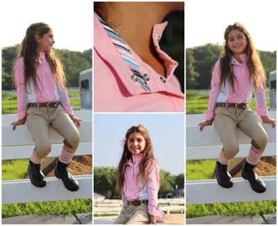 Equine Couture Children's Cara Long Sleeve Show Shirt_4312