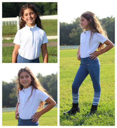 Equine Couture Children's Cara Short Sleeve Show Shirt_4330
