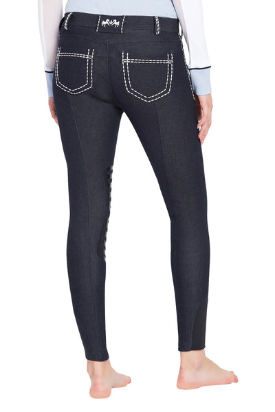 Equine Couture Ladies Alice Denim Embroidered Breeches_15