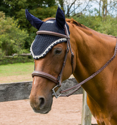 Equine Couture Fly Bonnet with Pearls and Crystals_2