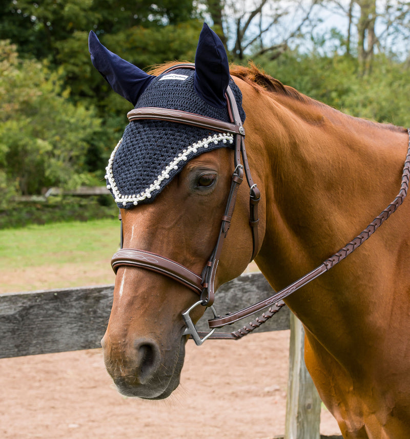 Equine Couture Fly Bonnet with Pearls and Crystals_1