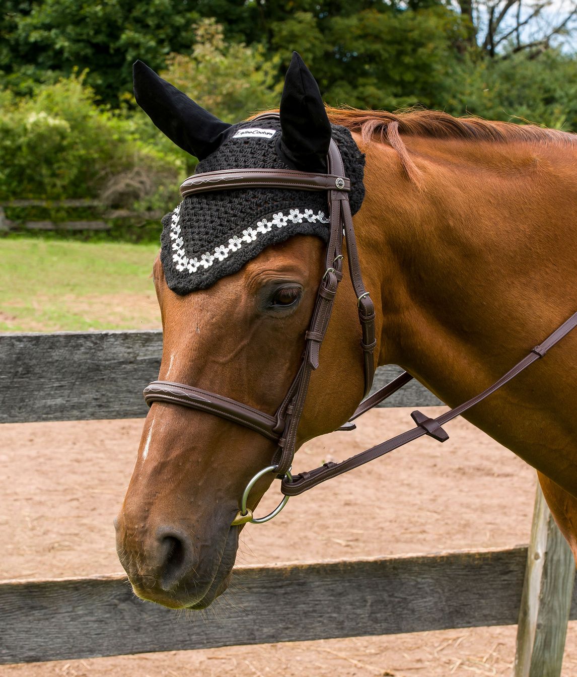Equine Couture Floral Fly Bonnet_2
