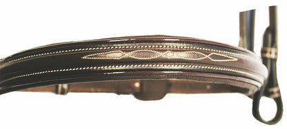 Henri de Rivel Pro Mono Crown Fancy Bridle with Patent Leather Piping and Laced Reins_1907