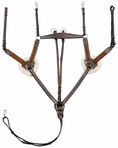 Henri de Rivel Pro 5 Point Elastic Breastplate Martingale with Running Attachment_7