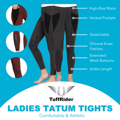 TuffRider Women Silicone Knee Patch Tatum Tights