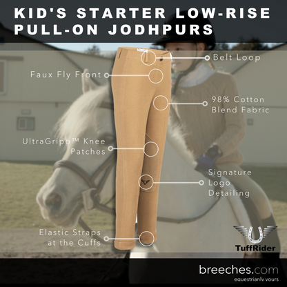 TuffRider Kid's Starter Low-Rise Pull-On Jodhpurs