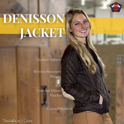 Equine Couture Women Quilted Zipper Denisson Jacket