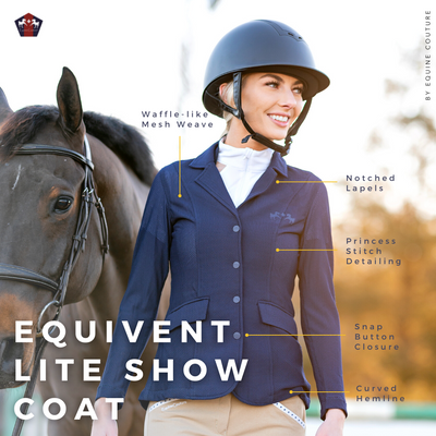 Equine Couture Women EquiVent 4-Snap Button Lite Show Coat