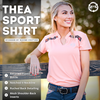 Equine Couture Women EcoRider Thea Notched V-Neck Short Sleeve Sport Shirt
