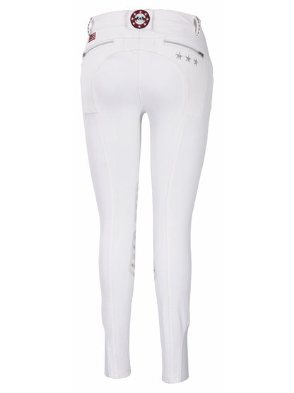 Equine Couture Ladies Stars & Stripes Silicone Knee Patch Breeches_2